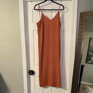 A New Day Peach Midi Slip Dress for Cocktail